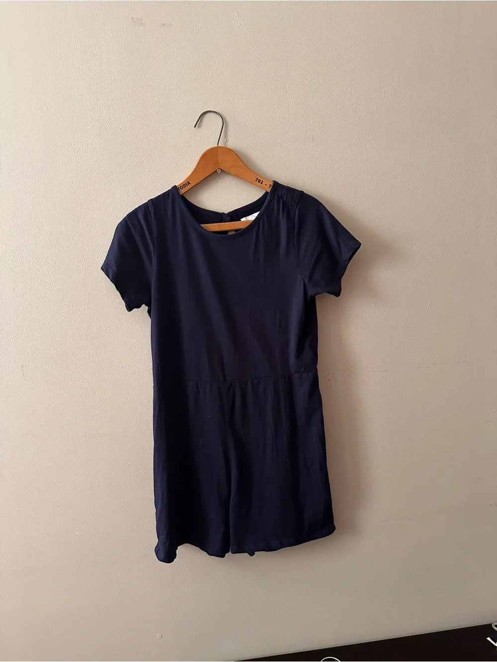 Melrose and Market Navy Short Sleeve Jumpsuit